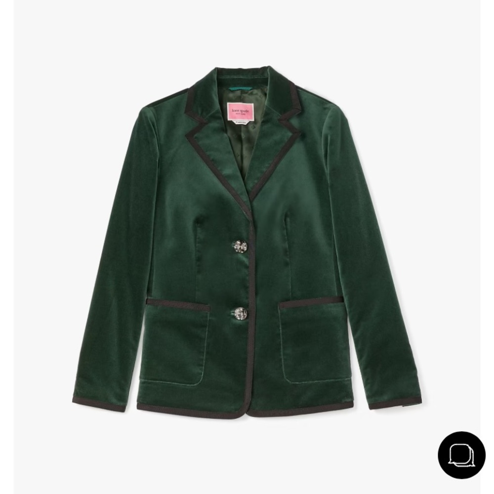 Kate Spade Jewel Button Velvet Blazer - SIZE 4